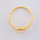 Solitaire Ring Four Prongs 2.55 g / T7 18K Yellow Gold