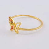 Butterfly Silhouette Ring 1.1 g / T7 1/4 18K Yellow Gold