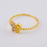 Matte Butterfly Ring 1.45 g / T7 1/2 18K Yellow Gold
