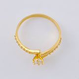 Anillo Solitario Elipse Curvo 1.95 g / T6 1/2 Oro Amarillo 18K