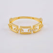 Anillo Eslabon Cuadriculado 1.7 g / T7 1/2 Oro Amarillo 18K