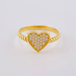 Anillo Burbuja Corazon Tupido 2.2 g / T7 Oro Amarillo 18K
