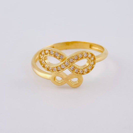 Anillo Doble Infinito 2.2 g / T6 3/4 Oro Amarillo 18K