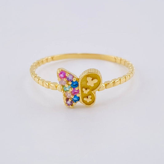 Matte Butterfly Ring 1.25 g / T7 3/4 Yellow Gold 18K