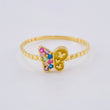 Matte Butterfly Ring 1.45 g / T6 3/4 18K Yellow Gold
