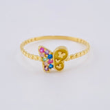 Matte Butterfly Ring 1.45 g / T6 3/4 18K Yellow Gold