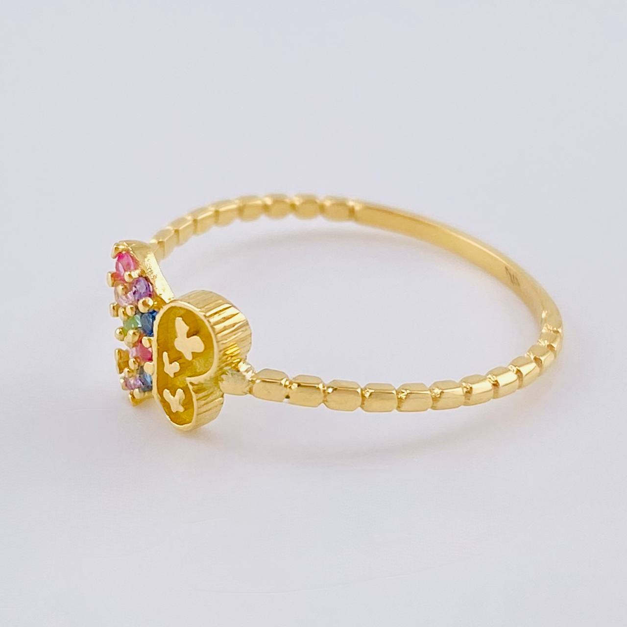 Matte Butterfly Ring 1.45 g / T6 3/4 18K Yellow Gold