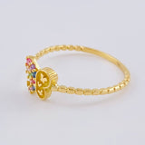 Matte Butterfly Ring 1.45 g / T6 3/4 18K Yellow Gold