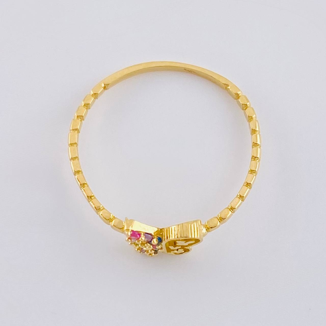 Matte Butterfly Ring 1.45 g / T6 3/4 18K Yellow Gold