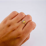 Matte Butterfly Ring 1.45 g / T6 3/4 18K Yellow Gold
