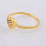 Anillo Corazon Tupido 1.3 g / T8 Oro Amarillo 18K