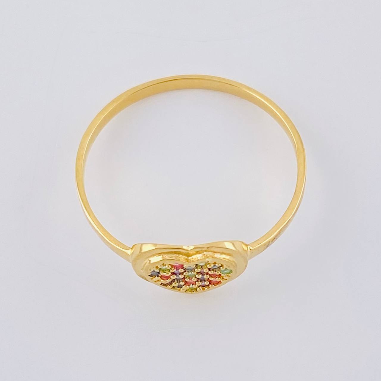 Anillo Corazon Tupido 1.3 g / T8 Oro Amarillo 18K