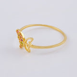 Anillo Mariposa Silueta 1.1 g / T8 Oro Amarillo 18K