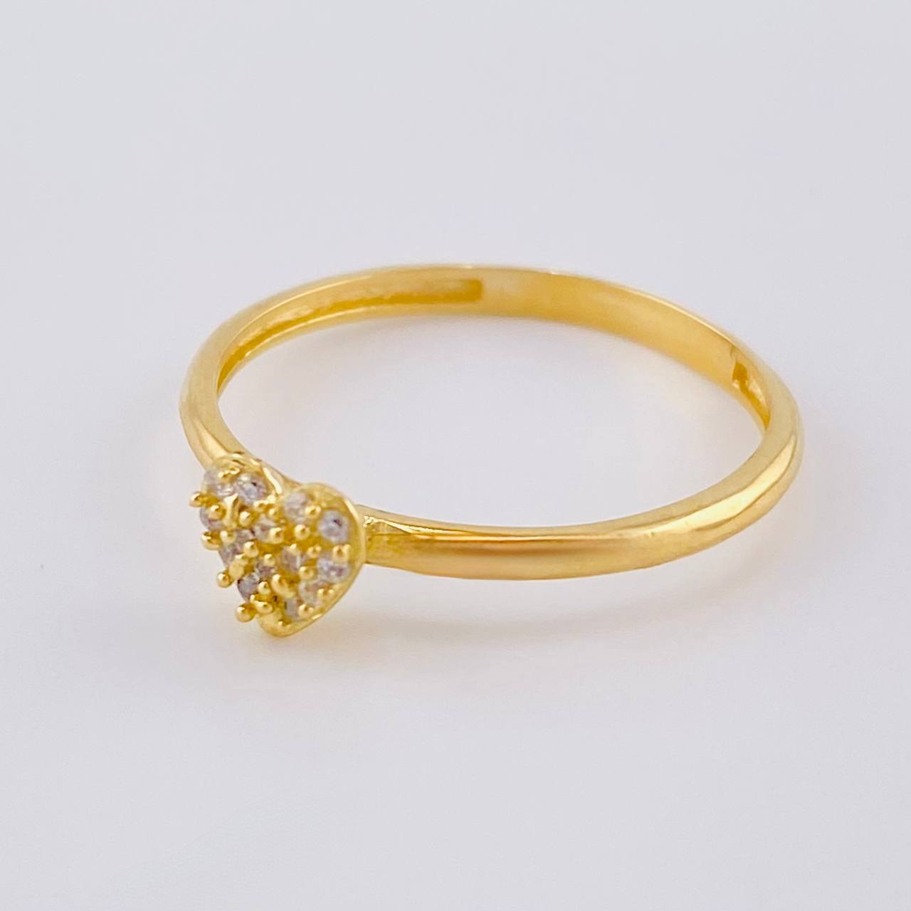 Dense Heart Ring 1.55 g / T7 1/4 Yellow Gold 18K