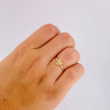 Dense Heart Ring 1.6 g / T7 1/4 Yellow Gold 18K