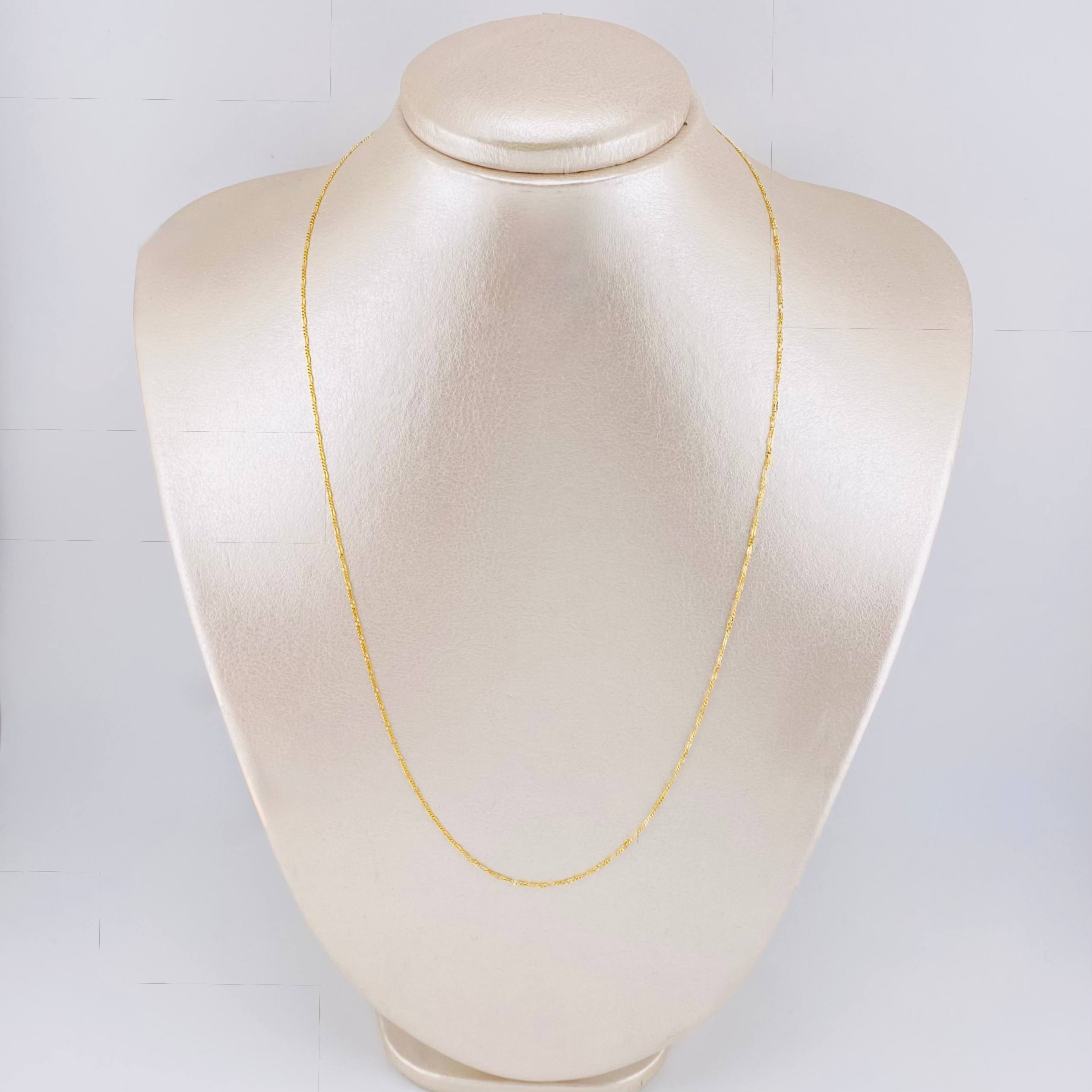 Cadena Figaro 1.25 g / 19 3/4 in / 1 mm Oro Amarillo 18K