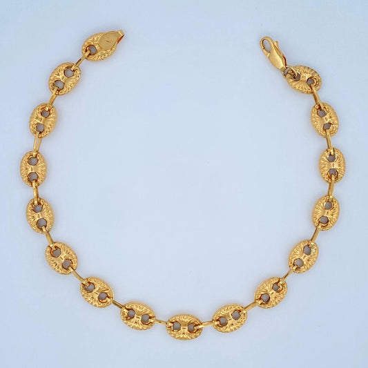 Tobillera GC 8.35gr / 9 3/4 in / Oro Amarillo 18K &