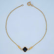 Tobillera Trebol 2.3gr / 10 in / Oro Amarillo 18K &
