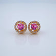 Stud Earrings Halo Circle 3.15gr / 18K Gold