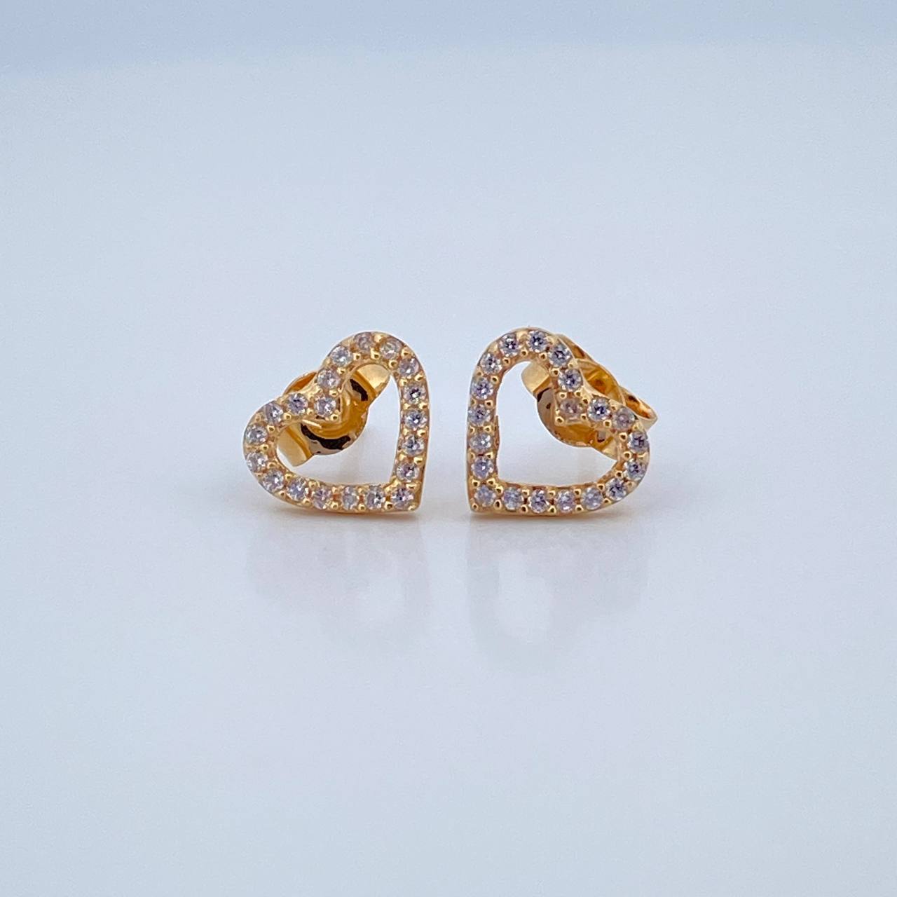 Stud Earrings Heart 1.4gr / 18K Gold
