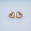 Stud Earrings Heart 1.4gr / 18K Gold