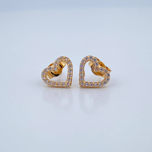 Stud Earrings Heart 1.45gr / 18K Gold