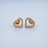 Stud Earrings Heart 1.4gr / 18K Gold
