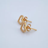 Stud Earrings Heart 1.4gr / 18K Gold