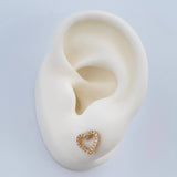 Stud Earrings Heart 1.45gr / 18K Gold