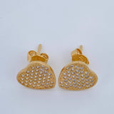 Stud Earrings Heart 2.15gr / 18K Yellow Gold &