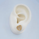 Stud Earrings Heart 2.15gr / 18K Yellow Gold &