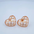 Stud Earrings Heart 3.5gr / 18K Rose Gold &