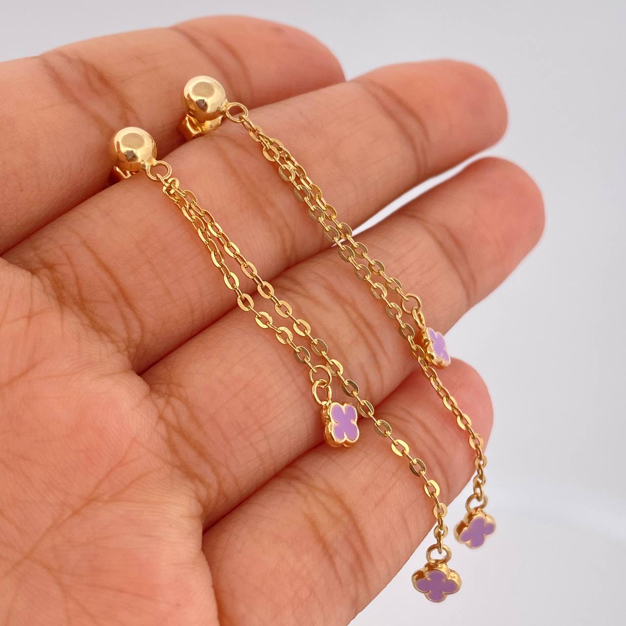 Stud Earrings 2.1gr / 2.0in / 18K Gold +0$