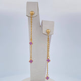 Stud Earrings 2.1gr / 2.0in / 18K Gold +0$