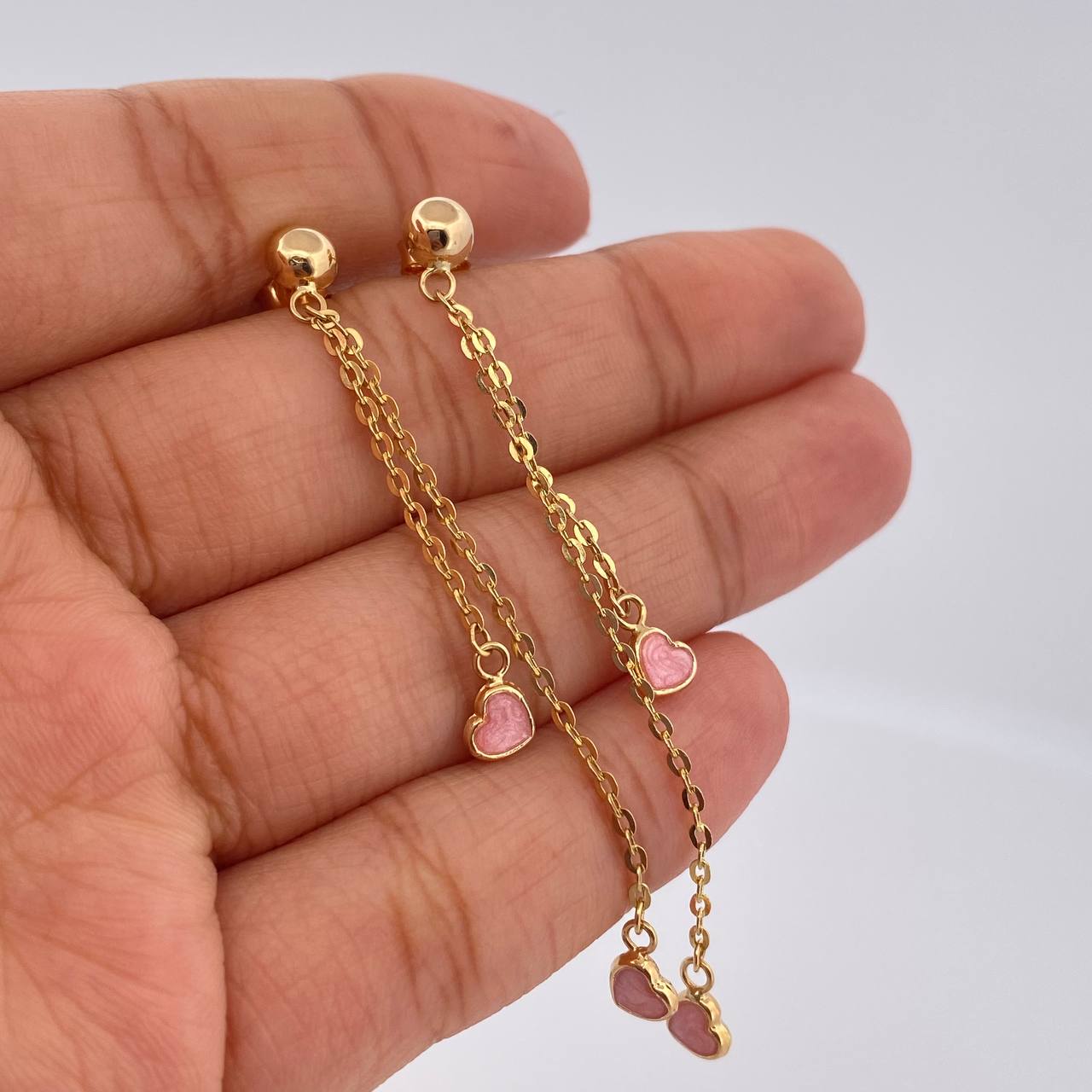 Stud Earrings 2.15gr / 2.5in / 18K Gold