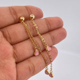 Stud Earrings 2.15gr / 2.5in / 18K Gold