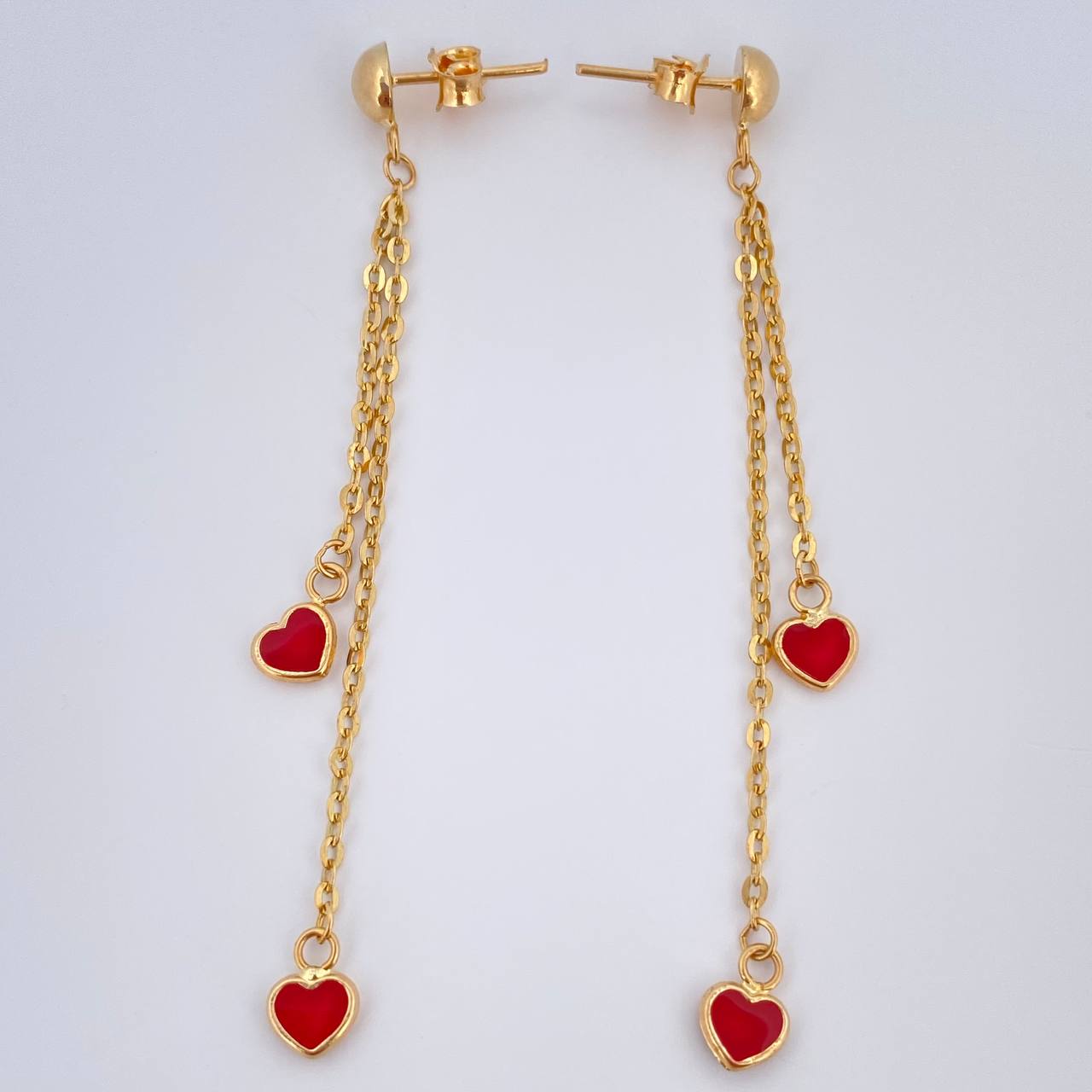 Stud Earrings 2.05gr / 2.5in / 18K Gold