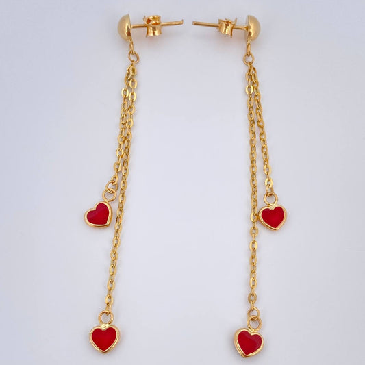 Stud Earrings 2.05gr / 2.5in / 18K Gold
