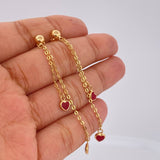 Stud Earrings 2.05gr / 2.5in / 18K Gold