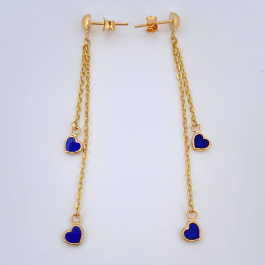 Stud Earrings 2.15gr / 2.5in / 18K Gold