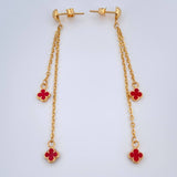 Stud Earrings 2.05gr / 2.5in / 18K Gold