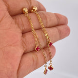Stud Earrings 2.05gr / 2.5in / 18K Gold