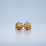 Stud Earrings Four Prongs Diamond 1.15gr / Yellow Gold 18K %