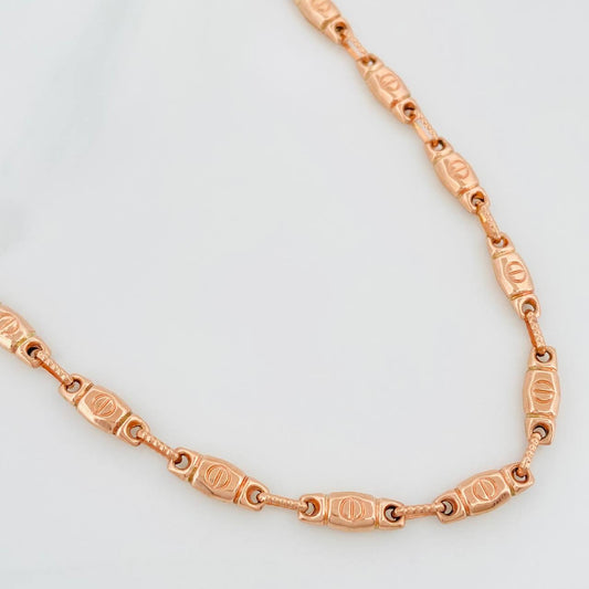 Cadena Rustica Tornillo 12.55 g / 24 1/2 in / 3.9 mm Oro Rosa 18K