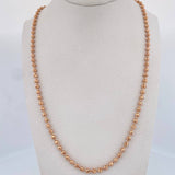 Cadena Militar 27gr / 61.7cm / 4mm Diamantanda Oro Rosa 18K $