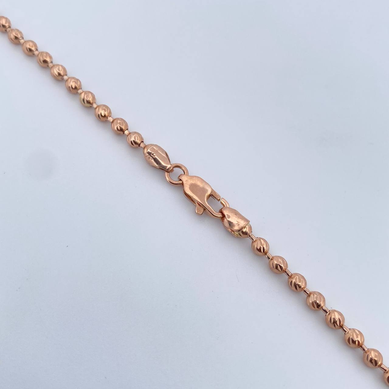 Cadena Militar 27gr / 61.7cm / 4mm Diamantanda Oro Rosa 18K $