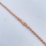 Cadena Militar 27gr / 61.7cm / 4mm Diamantanda Oro Rosa 18K $