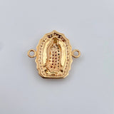 Herraje Virgen Guadalupé 2.65gr / 2cm / Circones Blancos Verdes Fucsias Oro Amarillo 18K $