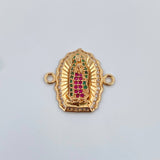 Herraje Virgen Guadalupe 3gr / 2cm / Circones Fucsias Verdes Blancos Oro Amarillo 18K $