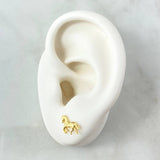 Topos Caballo Silueta 1.05gr / 1cm / Lisa Oro Amarillo 18K